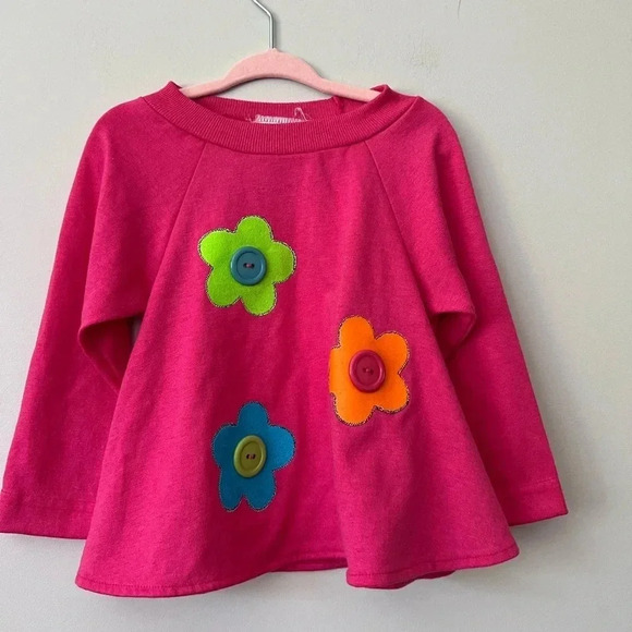 Vintage Lightening Bug Flower Power Long Sleeve  Shirt | Size 2T - Picture 1 of 4